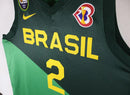 Regata Seleção Brasileira Basquete + Patch CBB e Copa do Mundo 2023 Yago 2 - Verde
